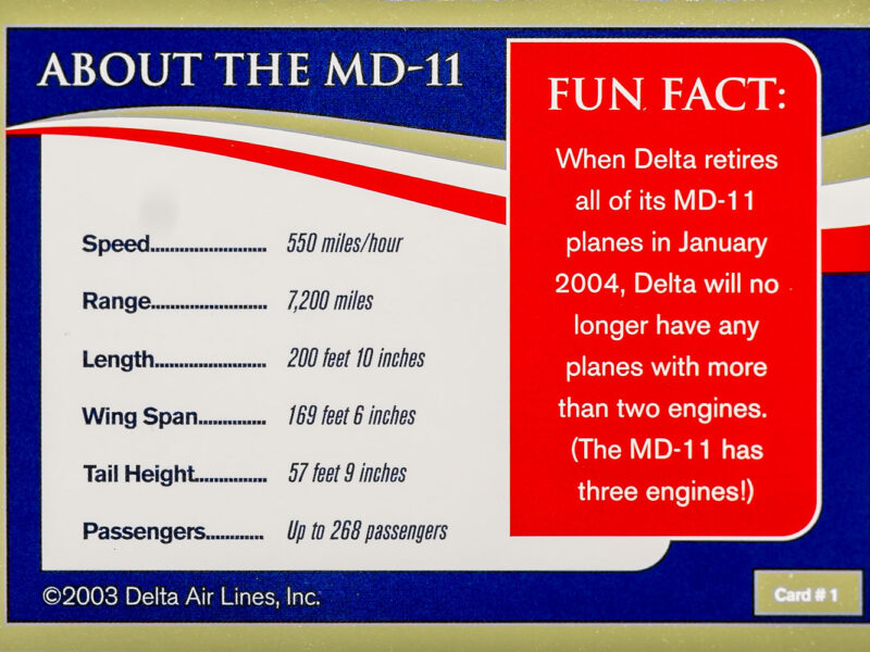Delta 2003 #1 MD-11 "Limited Edition" Back