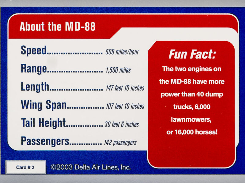 Delta 2003 #2 MD-88 Back