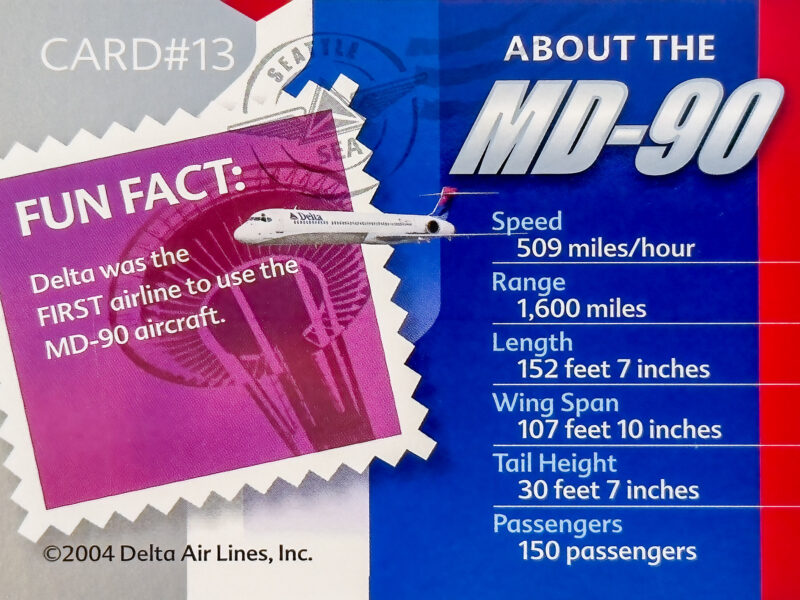 Delta 2003 #13 McDonnell-Douglas MD-90 Seattle Back
