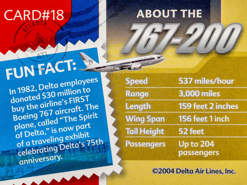 Delta 2003 #18 Boeing 767-200 Atlanta Back