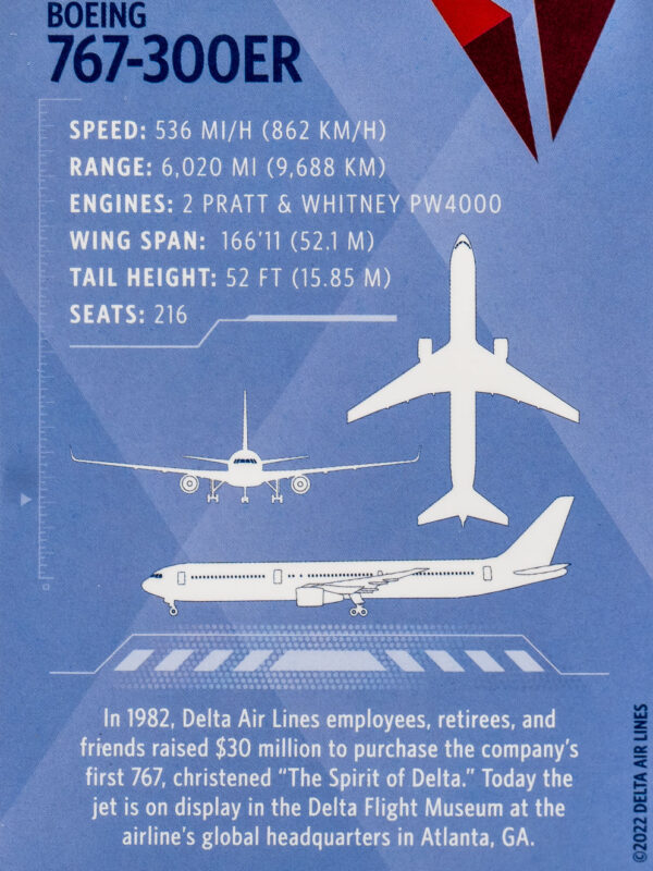 Delta 2022 #55 Boeing 767 Back