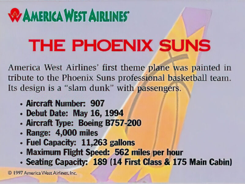 America West Airlines- The Phoenix Suns Back