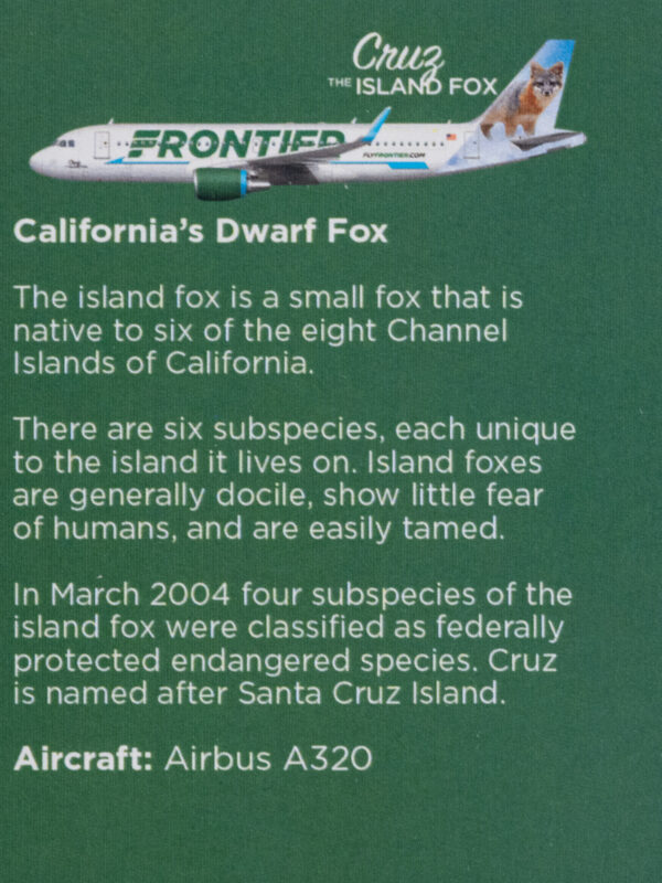Frontier 2022 Cruz the Island Fox Back