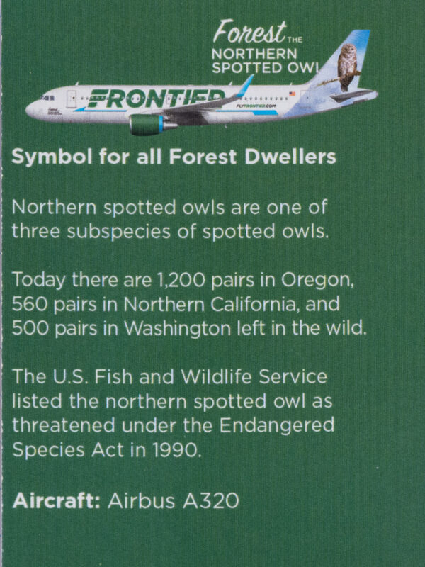 Frontier 2022 Forest the Northern Spotted Owl Back