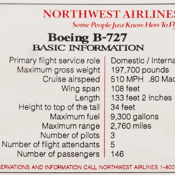 Northwest Series 1 Boeing 727 back