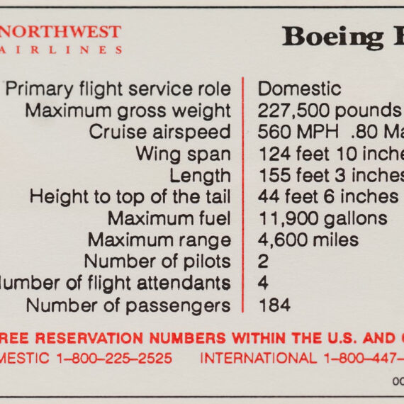 Northwest Series 2 Boeing 757 Back