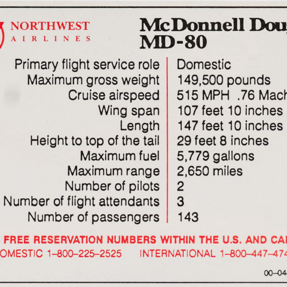Northwest Series 2 Douglas MD-80 back