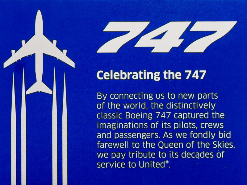 United Airlines 747 Trading Cards 01