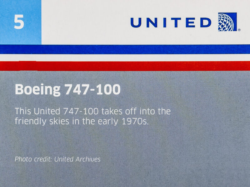 United Airlines 747 Trading Cards 05 Back