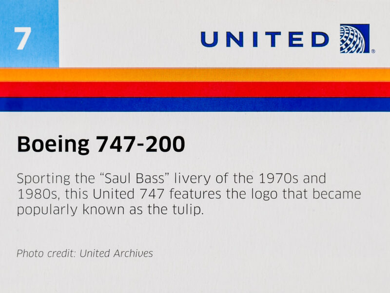 United Airlines 747 Trading Cards 07 Back
