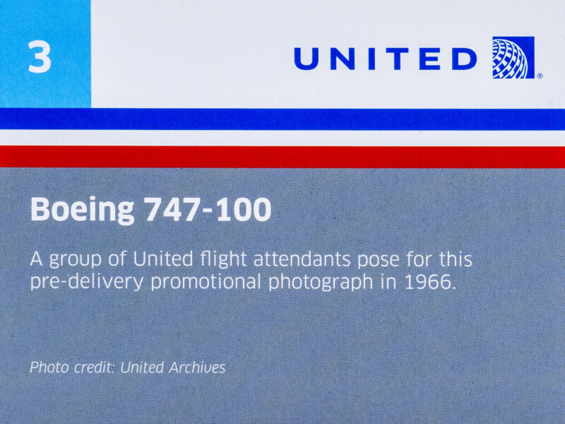 United Airlines 747 Trading Cards 03 Back