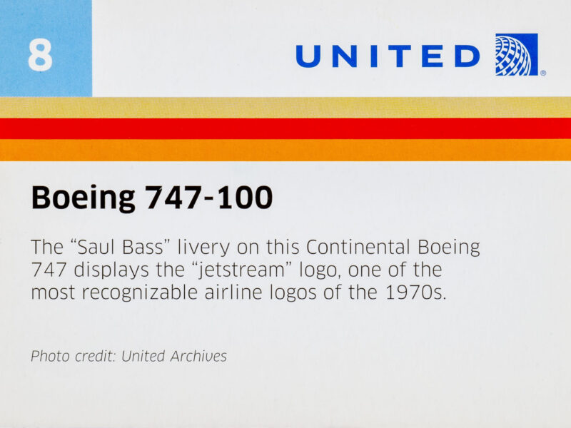 United Airlines 747 Trading Cards 08 Back