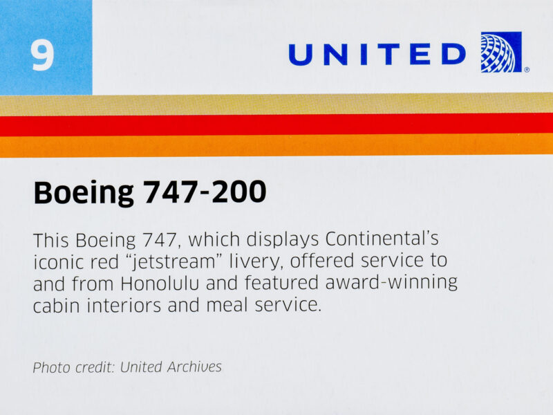 United Airlines 747 Trading Cards 09 Back