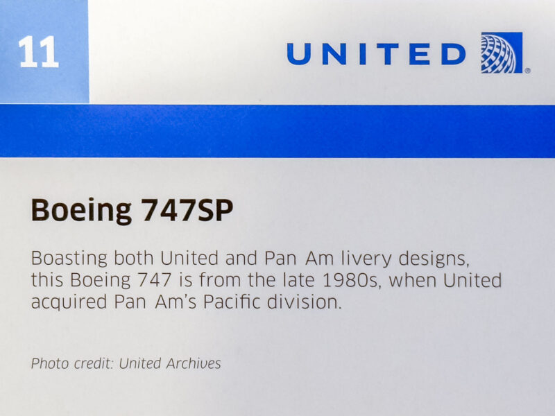 United Airlines 747 Trading Cards 11 Back