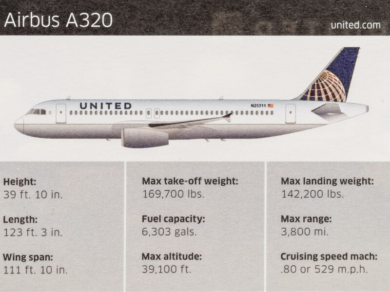 United Set 2 Airbus A320 Back