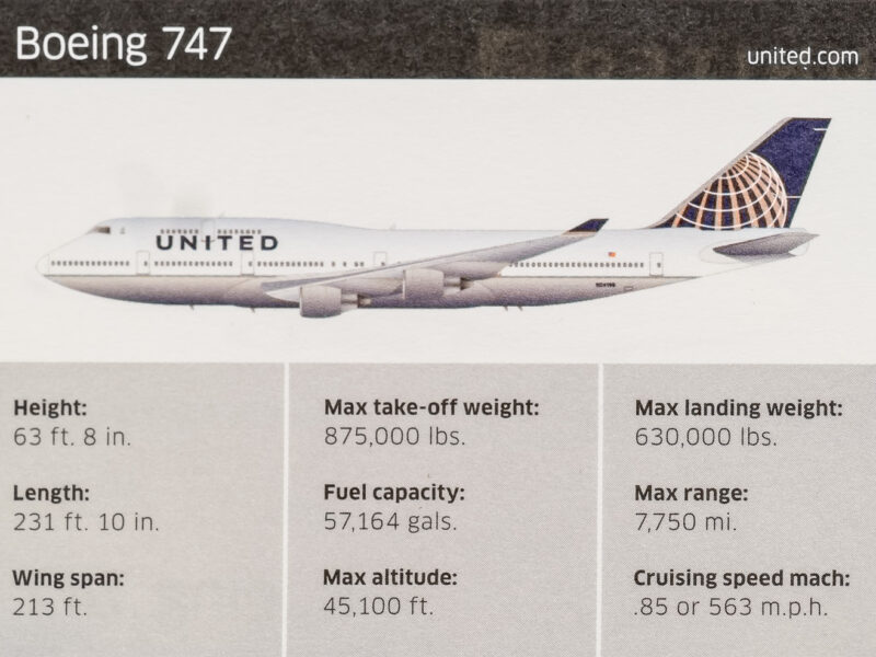 United Set 2 Boeing 747 Back
