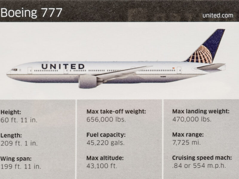 United Set 2 Boeing 777 Back