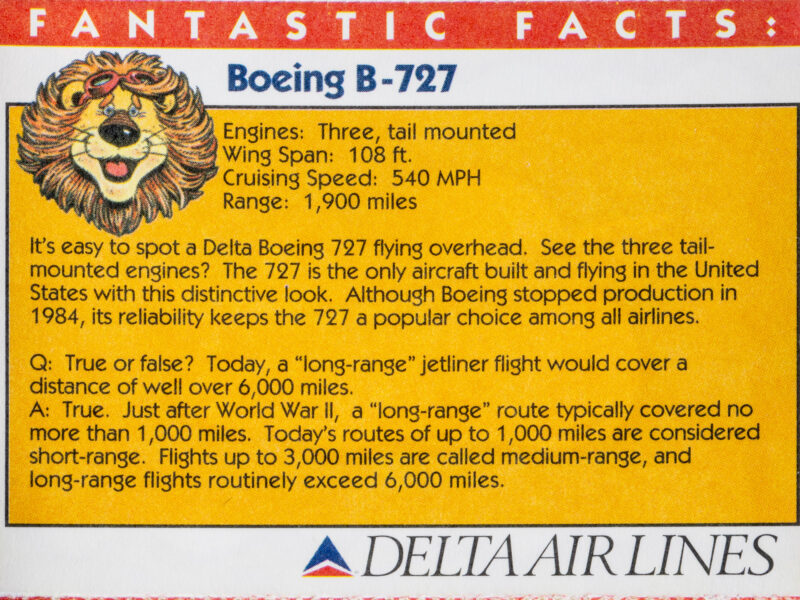Delta 1980's Trading Card 06 Back