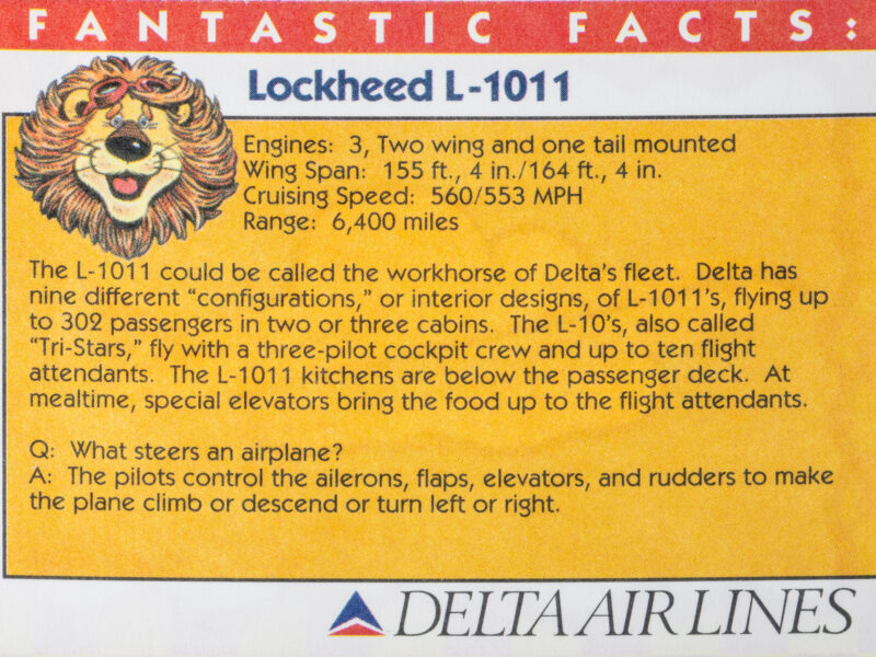 Delta 1980's Trading Card 08 Back