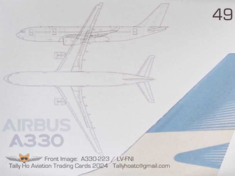 Tally Ho 49 Airbus A-330 Back