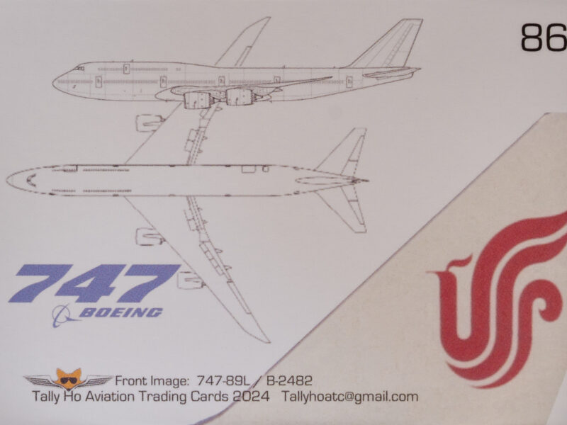 Tally Ho 86 Boeing 747-8 Back