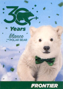 Frontier Airlines 30th Anniversary Blanco Bear