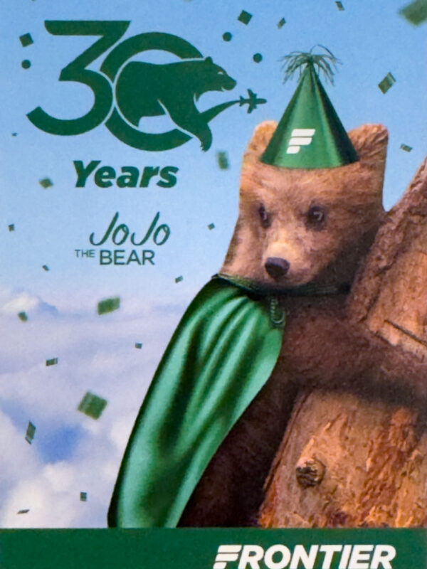 Frontier Airlines 30th Anniversary Jojo Bear