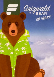 Frontier Airlines Grizwald Bear On Vacay